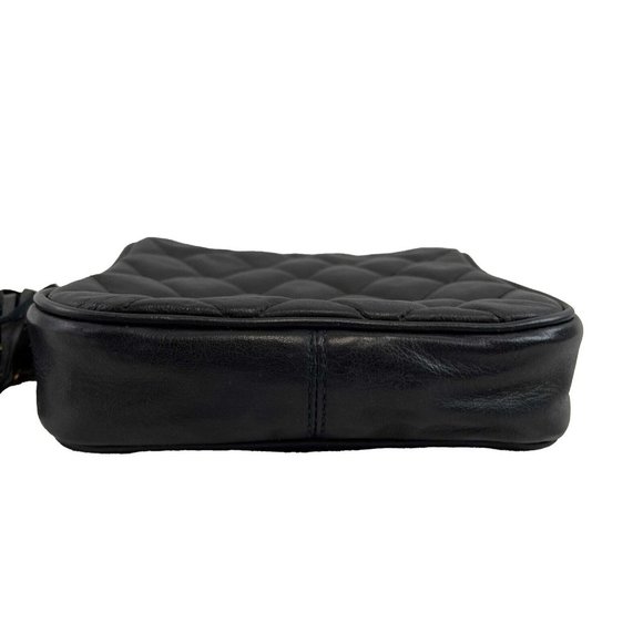 Chanel Small Square Flap Leather Vintage Gold CC Tassel Black Crossbody Handbag - Picture 8 of 13